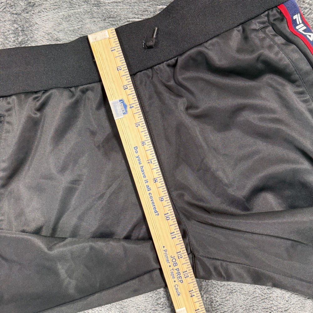 FILA Track Pants Womens XL Black Logo Tape Ankle Zip Sportswear - Picture 5 of 12